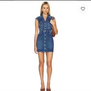 PAIGE Blue Denim Mini Dress